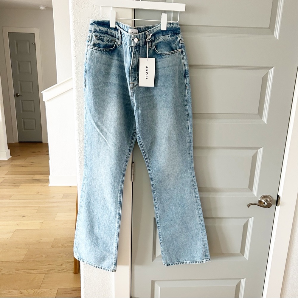 NWT Frame Le Super High Mini Boot Cut Jeans in Rossum 1year Revolve - Picture 3 of 7